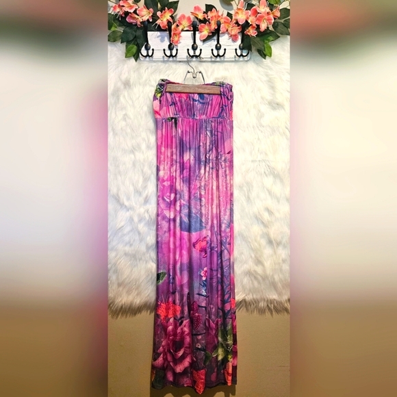 Angela Tropical Beaded Halter Maxi Dress - Picture 2 of 5